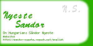 nyeste sandor business card